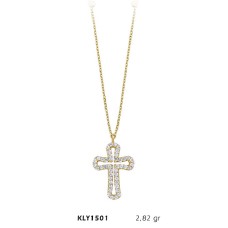 14 Ayar Altın Haç Kolye KLY1501