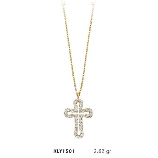 14 Ayar Altın Haç Kolye KLY1501
