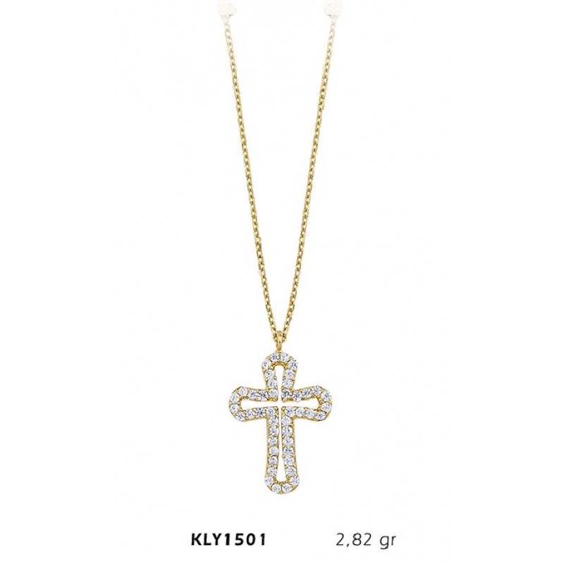 14 Ayar Altın Haç Kolye KLY1501