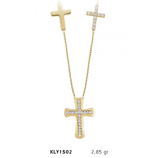 14 Ayar Altın Haç Kolye KLY1502