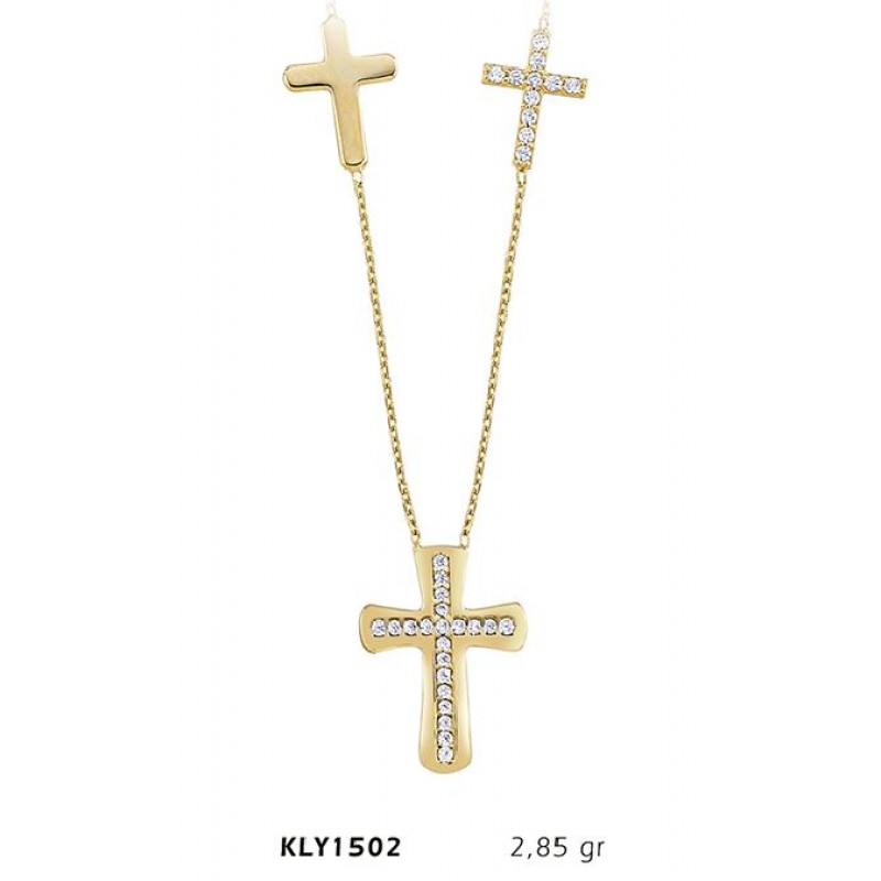 14 Ayar Altın Haç Kolye KLY1502