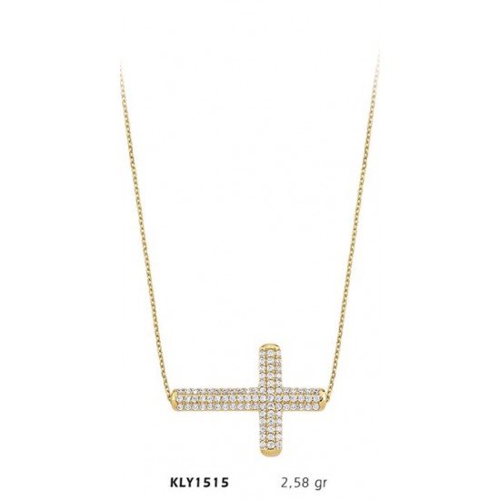 14 Ayar Altın Haç Kolye KLY1515