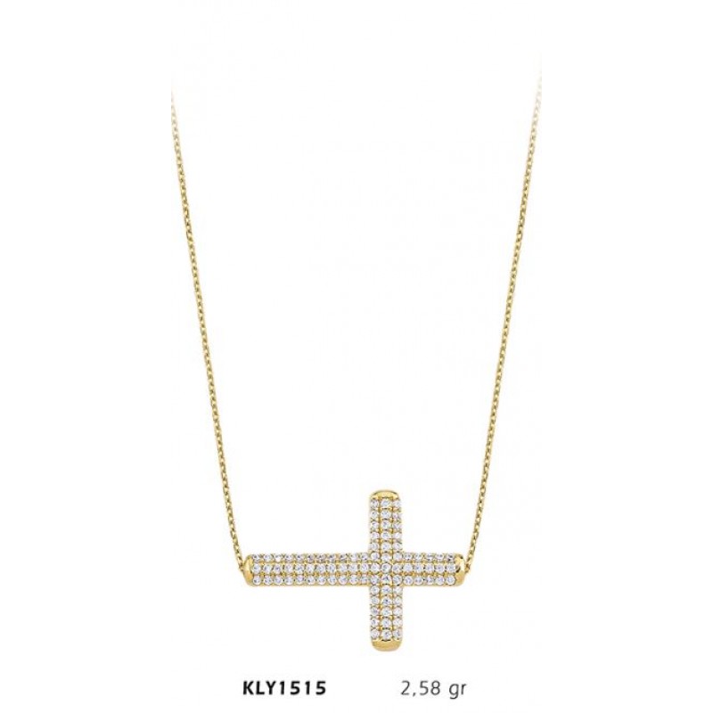 14 Ayar Altın Haç Kolye KLY1515