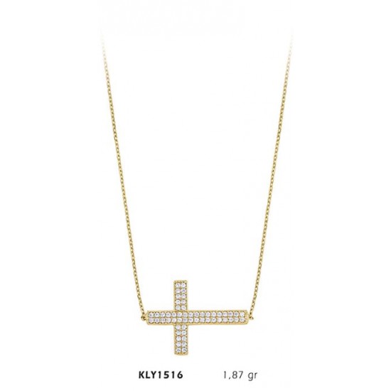 14 Ayar Altın Haç Kolye KLY1516