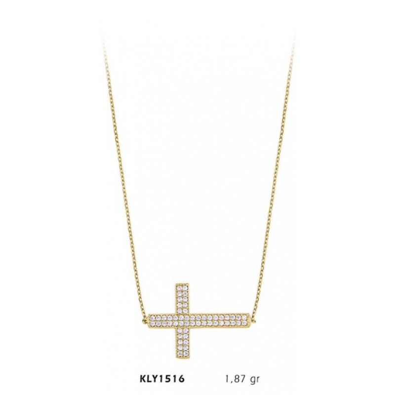 14 Ayar Altın Haç Kolye KLY1516