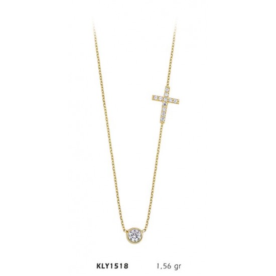 14 Ayar Altın Haç Kolye KLY1518