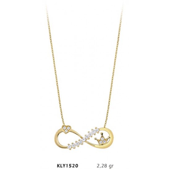 14 Ayar Altın Sonsuzluk Kolye KLY1520