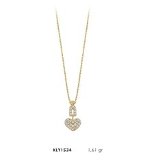14 Ayar Altın Kalp Kolye KLY1534