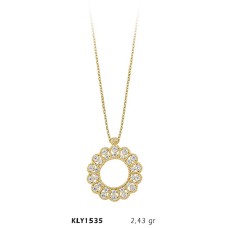 14 Ayar Altın Taşlı Fantezi Kolye KLY1535