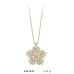14 Ayar Altın Taşlı Kar Tanesi Kolye KLY1537