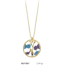 14 Ayar Altın Balonlu Kız Kolye KLY1551