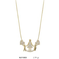 14 Ayar Altın Anne Çocuk Kolye KLY1553