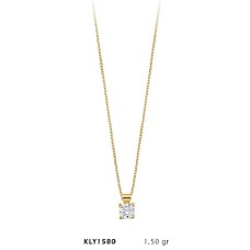 14 Ayar Altın Tektaş Kolye KLY1580