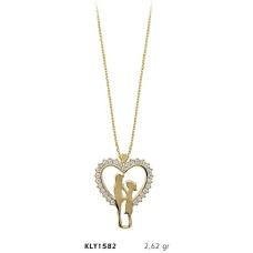 14 Ayar Altın Aşk Kolye KLY1582