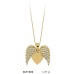 14 Ayar Altın Kanatlı Kalp Kolye KLY1583