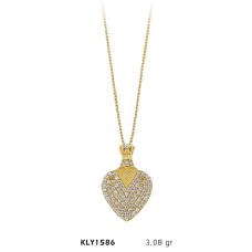 14 Ayar Altın Kalp Kolye KLY1586