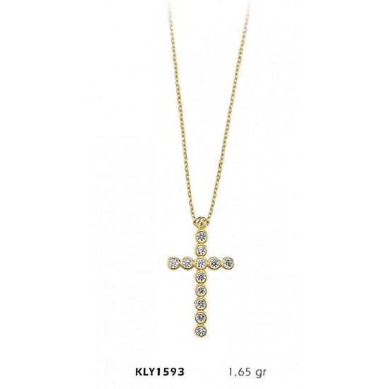 14 Ayar Altın Haç Kolye KLY1593