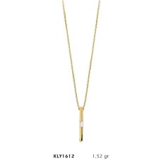 14 Ayar Altın Taşlı Çubuk Kolye KLY1612