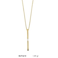 14 Ayar Altın Taşlı Çubuk Kolye KLY1613