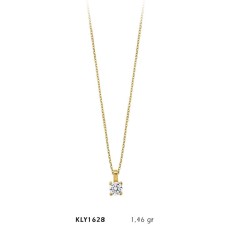 14 Ayar Altın Tektaş Kolye KLY1628