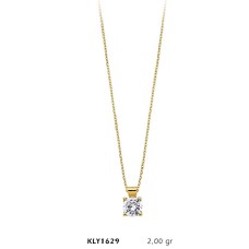 14 Ayar Altın Tektaş Kolye KLY1629