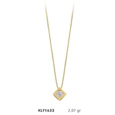 14 Ayar Altın Tektaş Kolye KLY1633