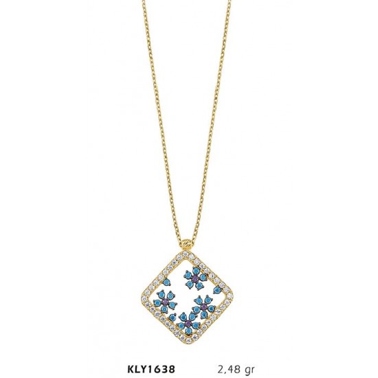 14 Ayar Altın Çiçek Kolye KLY1638