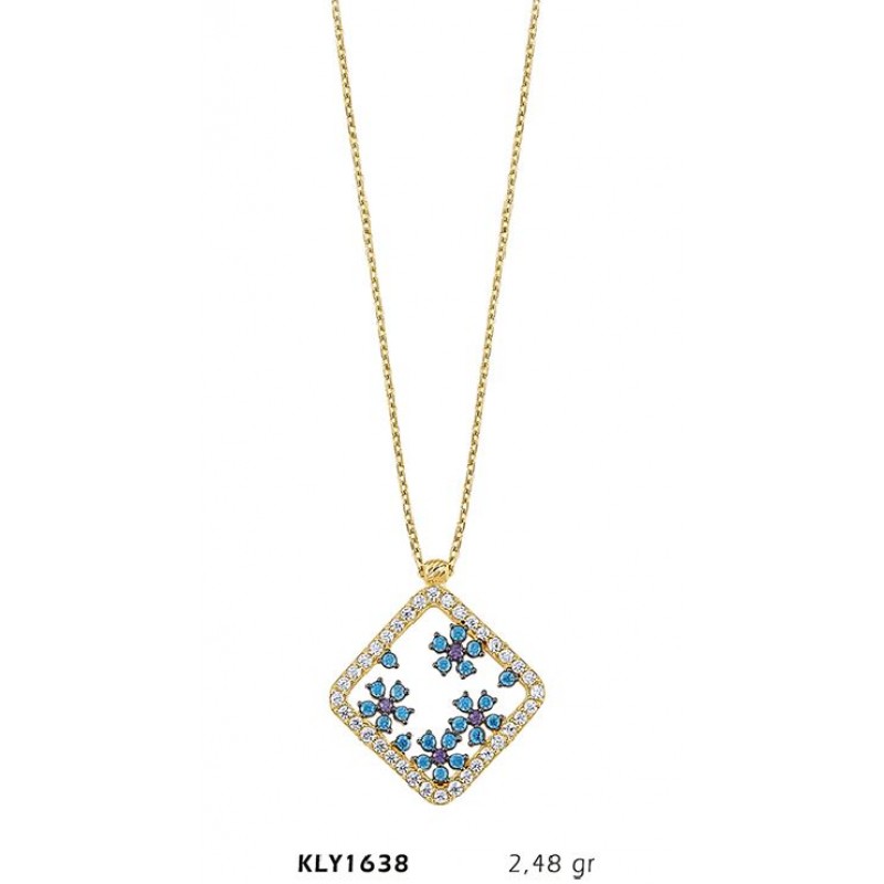 14 Ayar Altın Çiçek Kolye KLY1638