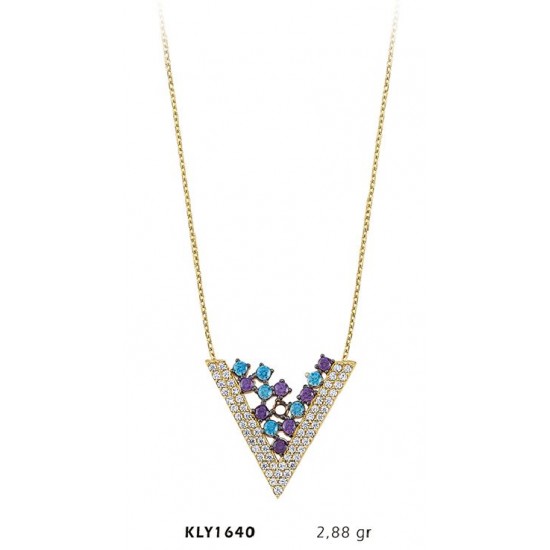 14 Ayar Altın V Kolye KLY1640