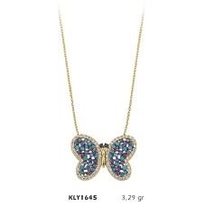 14 Ayar Altın Kelebek Kolye KLY1645