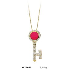 14 Ayar Altın Anahtar Kolye KLY1655