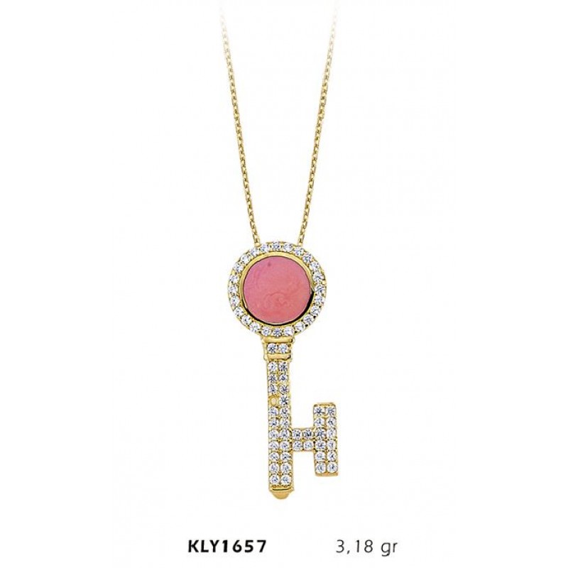 14 Ayar Altın Anahtar Kolye KLY1657