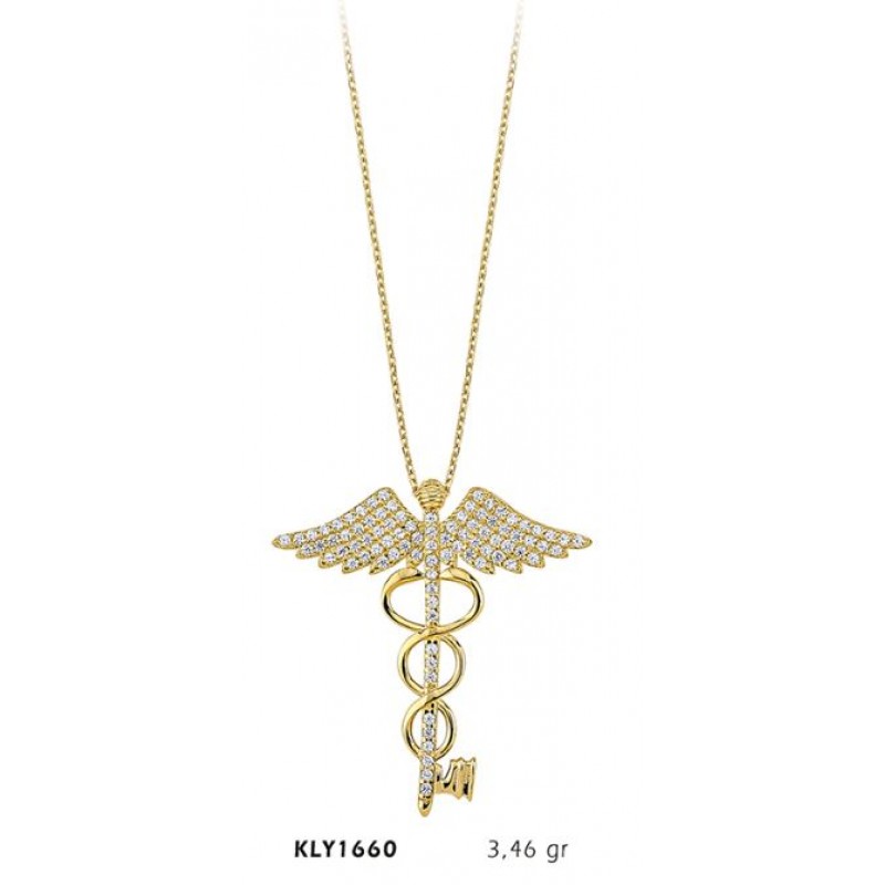 14 Ayar Altın Kılıç Kolye KLY1660