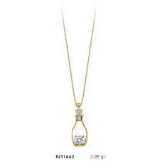 14 Ayar Altın Tektaş Kolye KLY1662