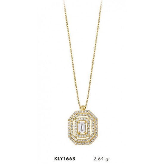 14 Ayar Altın Baget Model Kolye KLY1663