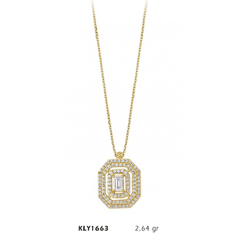 14 Ayar Altın Baget Model Kolye KLY1663