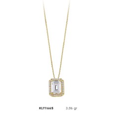 14 Ayar Altın Baget Model Kolye KLY1665