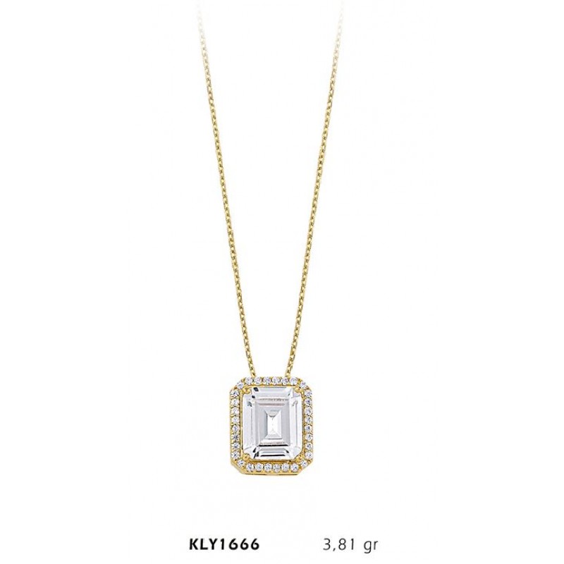 14 Ayar Altın Baget Model Kolye KLY1666