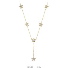 14 Ayar Altın Sallantı Yıldız Kolye KLY1683