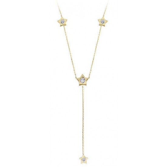 14 Ayar Altın Sallantı Yıldız Kolye KLY1684