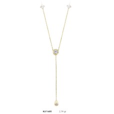 14 Ayar Altın Sallantı Taşlı Kolye KLY1685