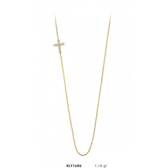 14 Ayar Altın Haç Kolye KLY1686