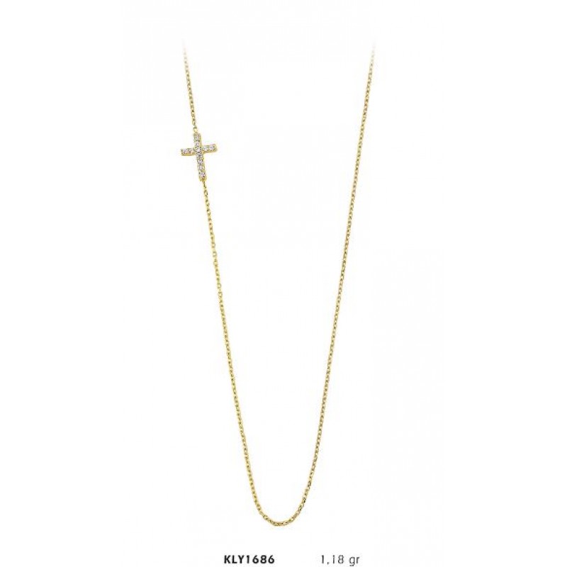 14 Ayar Altın Haç Kolye KLY1686