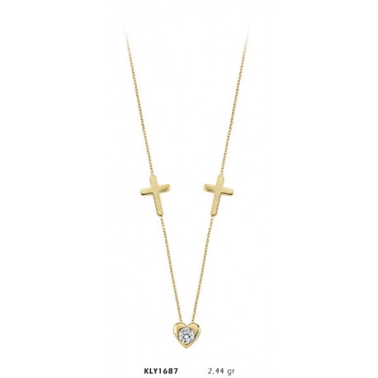 14 Ayar Altın Haç Kolye KLY1687