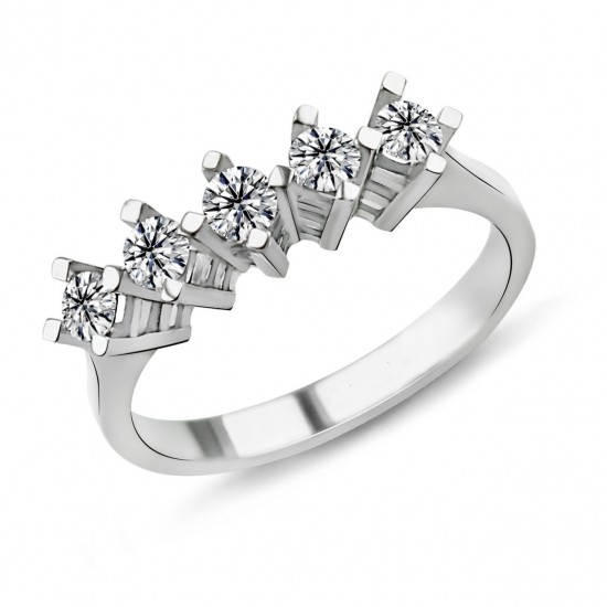 0.52 Karat E Renk Beştaş Pırlanta Yüzük PB522