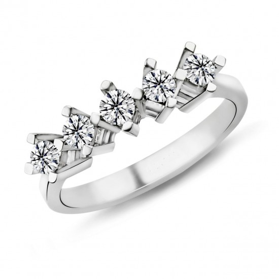 0.50 Karat D Renk Beştaş Pırlanta Yüzük PB524