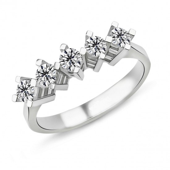 0.60 Karat F Renk Beştaş Pırlanta Yüzük PB553