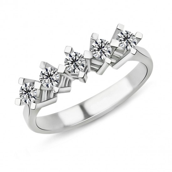 0.55 Karat F Renk Beştaş Pırlanta Yüzük PB556