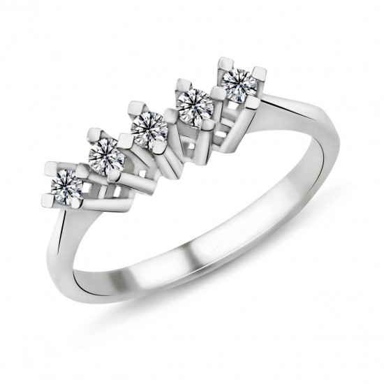 0.25 Karat D Renk Beştaş Pırlanta Yüzük PB560 0.25 Karat D Renk Beştaş Pırlanta Yüzük PB560