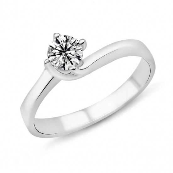 0.46 Karat G Renk HRD Sertifikalı Pırlanta Tektaş Yüzük PR285